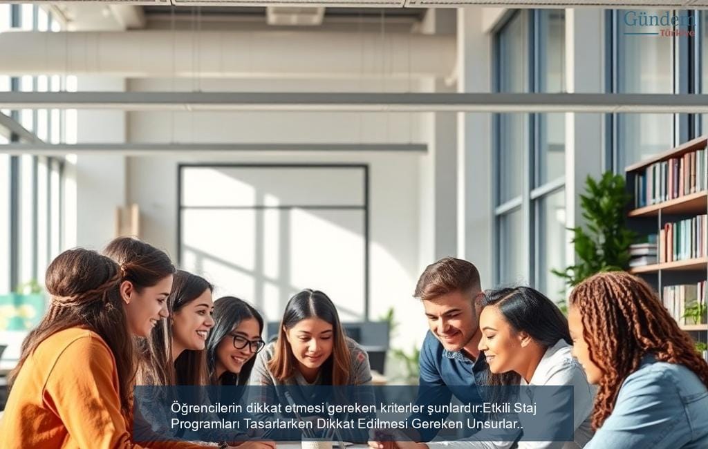 Etkili Staj Programları Tasarlarken Dikkat Edilmesi Gereken Unsurlar