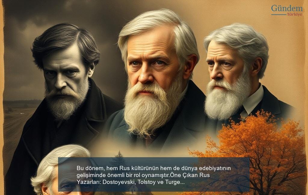 Öne Çıkan Rus Yazarları: Dostoyevski, Tolstoy ve Turgenev'in Eserleri
